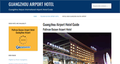 Desktop Screenshot of guangzhouairporthotel.com