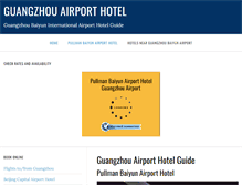 Tablet Screenshot of guangzhouairporthotel.com